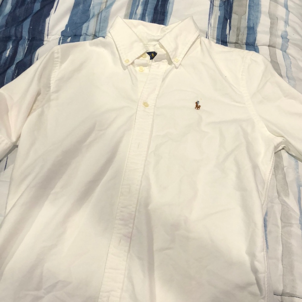 White polo dress shirt
